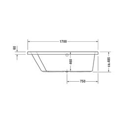 Duravit Paiova Whirlwanne Trapezförmig, Einbau, Ecke L, 1000x1700x485mm, Air-S... DURAVIT-760212000AS0000 4053424452951 (Abb. 1)