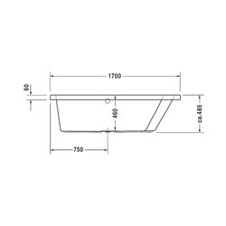 Duravit Paiova Whirlwanne Trapezförmig, Einbau, Ecke R, 1000x1700x485mm, Air-S... DURAVIT-760213000AS0000 4053424452968 (Abb. 1)