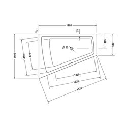 Duravit Paiova Whirlwanne Trapezförmig, Einbau, Ecke L, 1400x1800x485mm, Air-S... DURAVIT-760216000AS0000 4053424452999 (Abb. 1)