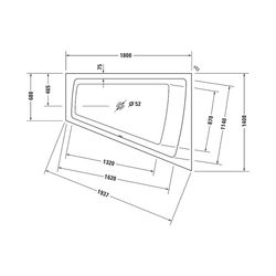 Duravit Paiova Whirlwanne Trapezförmig, Einbau, Ecke R, 1400x1800x485mm, Air-S... DURAVIT-760217000AS0000 4053424453002 (Abb. 1)