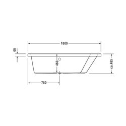 Duravit Paiova Whirlwanne Trapezförmig, Einbau, Ecke R, 1400x1800x485mm, Air-S... DURAVIT-760217000AS0000 4053424453002 (Abb. 1)