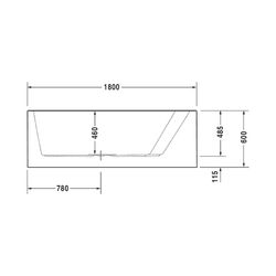 Duravit Paiova Whirlwanne Trapezförmig, Ecke R, 1400x1800x480mm, Air-System, 1... DURAVIT-760269000AS0000 4053424453231 (Abb. 1)