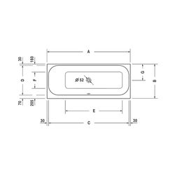 Duravit Happy D.2 Plus Whirlwanne rechteckig, Einbau, 700x1600x480mm Air-Syste... DURAVIT-760308000AS0000 4053424453347 (Abb. 1)