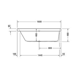 Duravit Happy D.2 Plus Whirlwanne rechteckig, Einbau, 700x1600x480mm Air-Syste... DURAVIT-760308000AS0000 4053424453347 (Abb. 1)