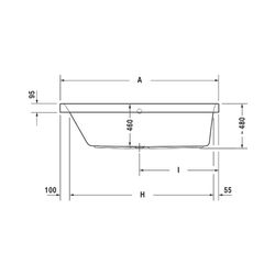 Duravit Happy D.2 Plus Whirlwanne rechteckig, Einbau, 700x1600x480mm Air-Syste... DURAVIT-760308000AS0000 4053424453347 (Abb. 1)