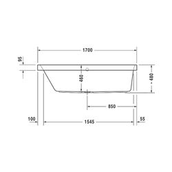 Duravit Happy D.2 Plus Whirlwanne rechteckig, Einbau, 700x1700x480mm Combi-Sys... DURAVIT-760310000CE1000 4053424071930 (Abb. 1)