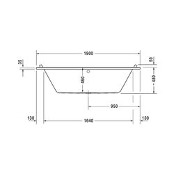 Duravit Starck Wannen Whirlwanne rechteckig Einbau, 900x1900x480mm Air-System,... DURAVIT-760340000AS0000 4053424453576 (Abb. 1)