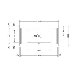 Duravit Starck Wannen Whirlwanne Rechteckig, Einbau, 1000x2000x480mm Combi-Sys... DURAVIT-760341000CP1000 4053424072982 (Abb. 1)