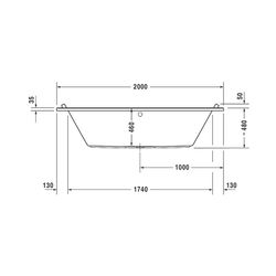 Duravit Starck Wannen Whirlwanne Rechteckig, Einbau, 1000x2000x480mm Combi-Sys... DURAVIT-760341000CP1000 4053424072982 (Abb. 1)