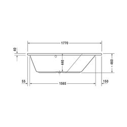 Duravit Paiova Whirlwanne 5 Fünfeck Einbau Ecke R 1300x1770x460mm Combi-System... DURAVIT-760391000CP1000 4053424073699 (Abb. 1)