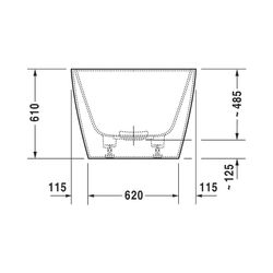 Duravit DuraSquare Whirlwanne Rechteckig, Freistehend, 850x1850x485mm, Air-Sys... DURAVIT-760430000AS0000 4053424453934 (Abb. 1)