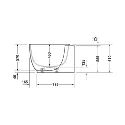 Duravit Luv Whirlwanne Oval, Ecke L, 950x1850x610mm, Air-System, 2 Rückenschrä... DURAVIT-760431000AS0000 4053424453941 (Abb. 1)