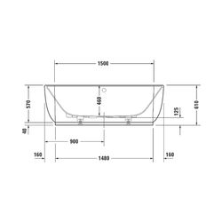 Duravit Luv Whirlwanne Oval, Vorwand, 950x1800x610mm, Air-System, 2 Rückenschr... DURAVIT-760433000AS0000 4053424453965 (Abb. 1)