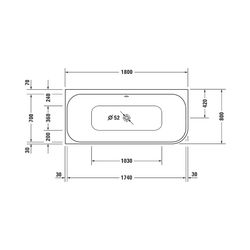 Duravit Happy D.2 Plus Whirlwanne rechteckig, Ecke L, 800x1800x480mm, Jet-Syst... DURAVIT-760449800JS1000 4053424736129 (Abb. 1)