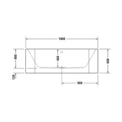 Duravit Happy D.2 Plus Whirlwanne rechteckig, Vorwand, 800x1800x480mm Combi-Sy... DURAVIT-760451800CE1000 4053424736198 (Abb. 1)