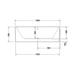 Duravit Happy D.2 Plus Whirlwanne rechteckig, Freistehend, 800x1800x480mm Air-... DURAVIT-760453800AS0000 4053424892368 (Abb. 1)