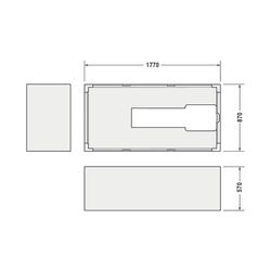 Duravit Starck Badewannenträger 870x1770x570mm, Rechteckig, gerade Seitenwand ... DURAVIT-790450000000000 4021534306334 (Abb. 1)