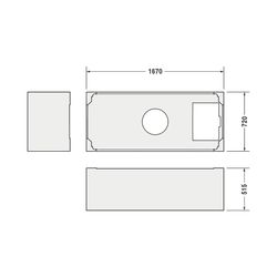 Duravit D-Code Badewannenträger 720x1670x515mm, Rechteckig, gerade Seitenwand ... DURAVIT-790473000000000 4021534401909 (Abb. 1)