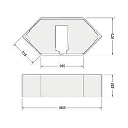 Duravit D-Code Badewannenträger 870x1870x520mm, Rechteckig, gerade Seitenwand ... DURAVIT-790477000000000 4021534401831 (Abb. 1)