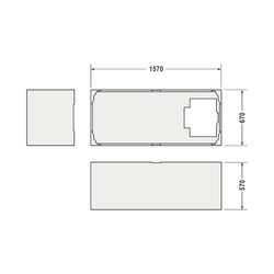 Duravit Starck Badewannenträger 670x1570x570mm, Rechteckig, gerade Seitenwand ... DURAVIT-791441000000000 4021534823916 (Abb. 1)