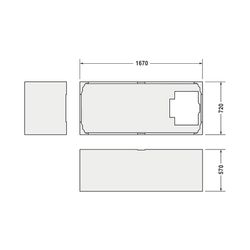Duravit Starck Badewannenträger 720x1670x570mm, Rechteckig, gerade Seitenwand ... DURAVIT-791443000000000 4021534823855 (Abb. 1)
