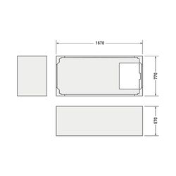 Duravit Starck Badewannenträger 770x1670x570mm, Rechteckig, gerade Seitenwand ... DURAVIT-791444000000000 4021534823862 (Abb. 1)