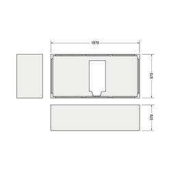 Duravit Starck Badewannenträger 970x1970x570mm, Rechteckig, gerade Seitenwand ... DURAVIT-791449000000000 4021534823831 (Abb. 1)