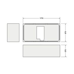 Duravit Starck Badewannenträger 870x1770x600mm, Rechteckig, gerade Seitenwand ... DURAVIT-792400000000000 4021534988905 (Abb. 1)