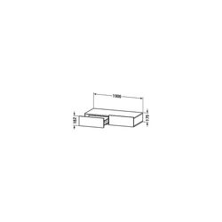 Duravit DuraStyle Schubkastenablage 440x1000x182mm, 2 Schubkästen, mit Konsolenpla... DURAVIT-DS827009191 4053424342467 (Abb. 1)