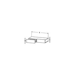 Duravit DuraStyle Schubkastenablage 440x1000x182mm, 2 Schubkästen, mit Konsolenpla... DURAVIT-DS827009191 4053424342467 (Abb. 1)