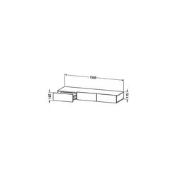 Duravit DuraStyle Schubkastenablage 440x1500x182mm, 3 Schubkästen, mit Konsolenpla... DURAVIT-DS827200707 4053424632940 (Abb. 1)