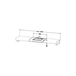 Duravit DuraStyle Konsole variabel 550x800-2000x100mm, wandhäng., Betongrau Matt, ... DURAVIT-DS828C00707 4053424633183 (Abb. 1)