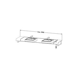 Duravit DuraStyle Konsole variabel 550x800-2000x100mm, wandhäng., Natur Eiche Matt... DURAVIT-DS829C03030 4063382149732 (Abb. 1)