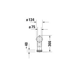 Duravit Vario-Ablaufbogen für Abgang senkrecht, Durchmesser Zulauf 75mm, Ablauf 90m... DURAVIT-8990250000 4053424184333 (Abb. 1)