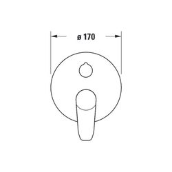 Duravit B.1 Einhebel-Wannenmischer Unterputz, Anzahl Verbraucher 2, Chrom, Sicher... DURAVIT-B15210018010 7612158495374 (Abb. 1)