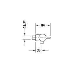 Duravit B.1 Brausethermostat Aufputz, Chrom HG, Thermostatk. Ausladung 70 mm, S-A... DURAVIT-B14220000010 7612158494230 (Abb. 1)