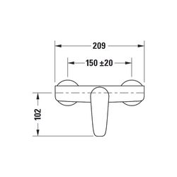 Duravit B.1 Einhebel-Brausemischer Aufputz, Chrom HG, Keramikm. Ausladung 133 mm,... DURAVIT-B14230000010 7612158494223 (Abb. 1)