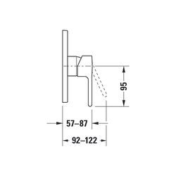 Duravit B.2 Einhebel-Brausemischer Unterputz, Anzahl Verbraucher 1, Chrom, 24,5l/... DURAVIT-B24210010010 7612158495381 (Abb. 1)
