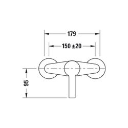 Duravit B.2 Einhebel-Brausemischer Aufputz, Chrom Hochglanz, Keramikm. S-Anschlüs... DURAVIT-B24230000010 7612158494384 (Abb. 1)