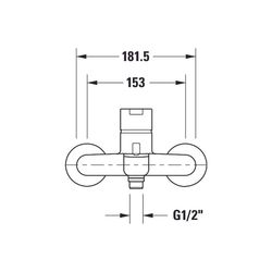 Duravit B.2 Einhebel-Wannenmischer Aufputz, Chrom, 19l/min, S-Anschlüsse 1/2" Sti... DURAVIT-B25230000010 7612158494407 (Abb. 1)