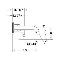 Duravit C.1 Einhebel-Waschtischmischer, Chrom, 5l/min, Hebelgriff, Ausladung 225m... DURAVIT-C11070004010 7612158491918 (Abb. 1)