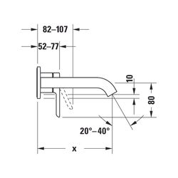 Duravit C.1 Einhebel-Waschtischmischer, Chrom, 5l/min, Hebelgriff, Ausladung 174m... DURAVIT-C11070003010 7612158491659 (Abb. 1)