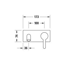 Duravit C.1 Einhebel-Waschtischmischer, Chrom, 5l/min, Hebelgriff, Ausladung 225m... DURAVIT-C11070004010 7612158491918 (Abb. 1)