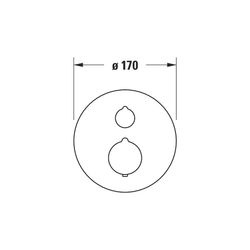 Duravit C.1 Brausethermostat Unterputz, Anzahl Verbraucher 2, Chrom Hochglanz, 20... DURAVIT-C14200014010 7612158492359 (Abb. 1)