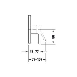 Duravit C.1 Einhebel-Brausemischer Unterputz, Anzahl Verbraucher 2, Chrom, Hand-/... DURAVIT-C14210012010 7612158492274 (Abb. 1)
