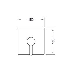 Duravit C.1 Einhebel-Brausemischer Unterputz, Anzahl Verbraucher 2, Chrom, Hand-/... DURAVIT-C14210011010 7612158492281 (Abb. 1)