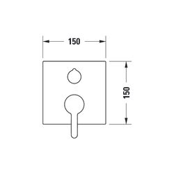 Duravit C.1 Einhebel-Wannenmischer Unterputz, 2 Verbraucher, Chrom, Wanneneinlauf... DURAVIT-C15210011010 7612158492304 (Abb. 1)