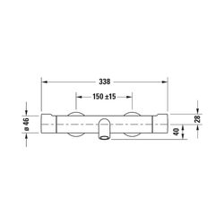 Duravit C.1 Wannenthermostat Aufputz, Chrom Hochglanz, Ausladung 109mm, 20l/min, ... DURAVIT-C15220000010 7612158492120 (Abb. 1)