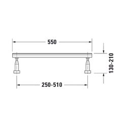 Duravit Fußgestell für Bade- und Duschwannen, Seitenlänge größer als 1500mm, H... DURAVIT-790105000000000 4021534270406 (Abb. 1)