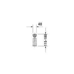 Duravit Fußgestell für D-Code Bade- und Duschwannen, Seitenlänge größer als 10... DURAVIT-790127000000000 4021534405846 (Abb. 1)